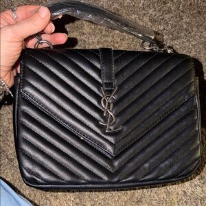 Black Quilted Leather Shoulder Bag